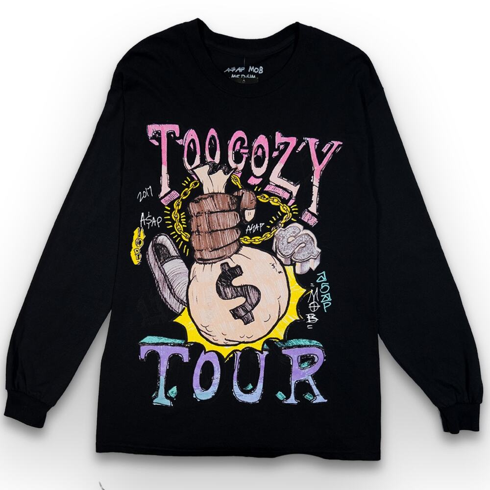 Brand New A$AP Rocky / A$AP Mob 2017 "Too Cozy Tour" Long Sleeve Shirt